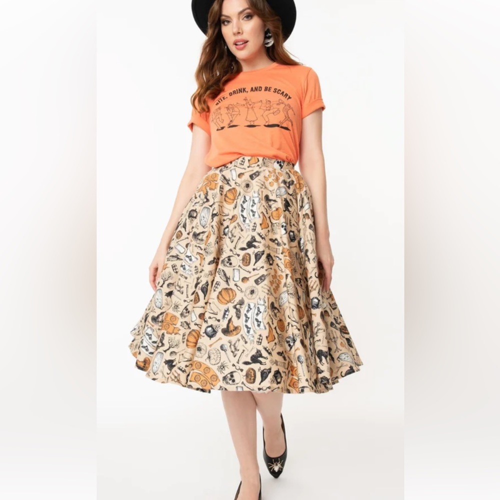 Unique Vintage Halloween Skirt size medium